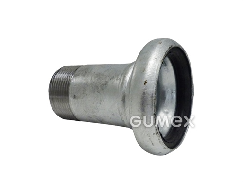 BAUER-Kupplung DN50, Außengewinde BSP 1 1/2", 20bar, NR-SBR-Dichtung, verzinkter Stahl, 